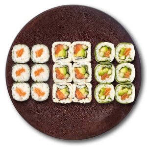 California zalm & maki mixte<br>18 stuks