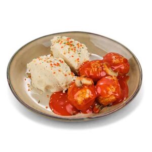 Kids: Balletjes in tomatensaus<br>met puree